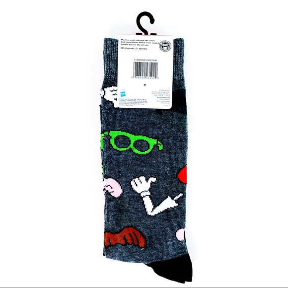 Hasbro Mr. Potato Head Crew Socks Mens Womens Retro Toy Fun Novelty Gift 2 Pairs - Picture 5 of 7